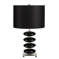 Lampe de table LAZI Noir Porcelaine H:60cm Lampe