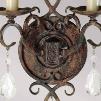 Applique en métal cristal 2x E14 H : 29,8 cm en...