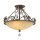 Plafonnier verre métal cristal Ø 39,2 cm rond 2x E27