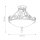Plafonnier verre métal cristal Ø 39,2 cm rond 2x E27