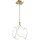 Lampe LED à suspendre Moderne L : 35,6 cm en Crème Or 3000 K