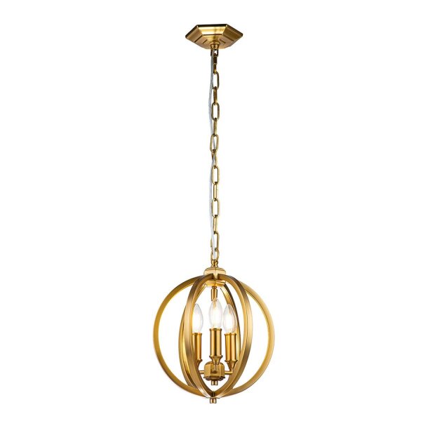 Suspension en métal Ø 28,6 cm en laiton bruni