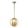 Suspension en métal Ø 28,6 cm en laiton bruni