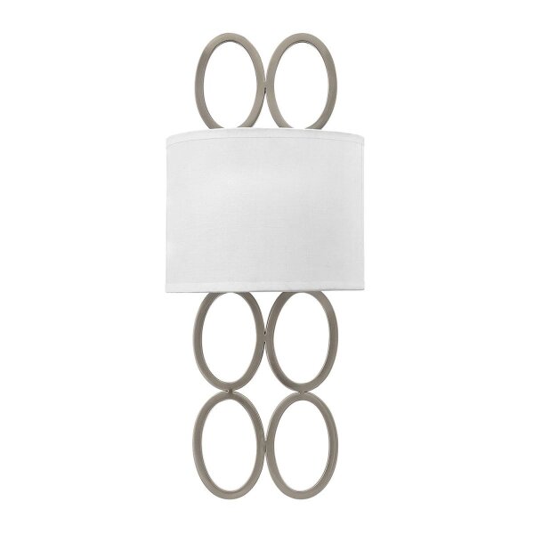 Applique murale métal tissu verre hauteur 51,5 cm 5x E14 élégante
