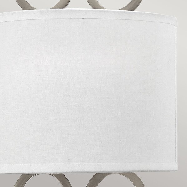 Applique murale métal tissu verre hauteur 51,5 cm 5x E14 élégante