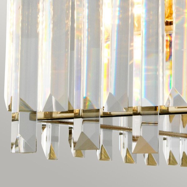 Suspension cristal 4x E27 47 cm de large réglable en hauteur