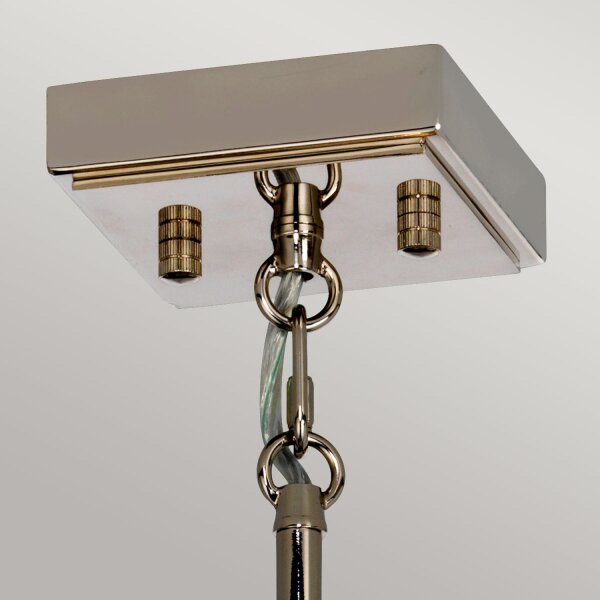 Suspension cristal 4x E27 47 cm de large réglable en hauteur