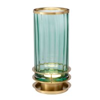 Lampe de table métal verre 36,4 cm de haut avec...