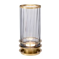 Lampe de table verre fumé 36,4 cm de haut avec...