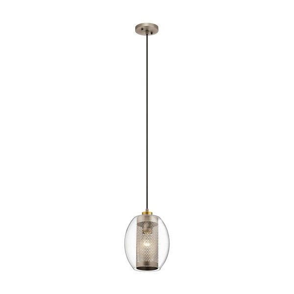 Lampe à suspendre verre métal Ø 21,6 cm H : max. 307,9 cm rond
