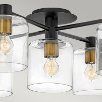 Lampe de plafonnier métal verre E27 80,8 cm de...