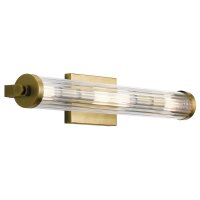 Applique salle de bain verre métal E14 IP44 L :...