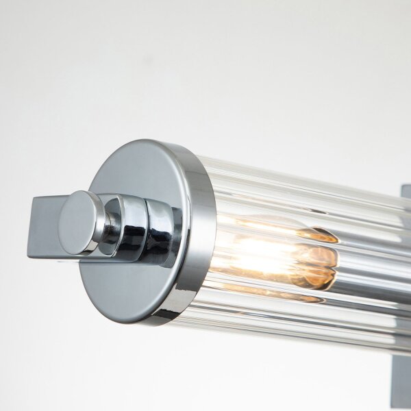 Lampe de salle de bain murale métal verre L : 69,1 cm IP44 chrome