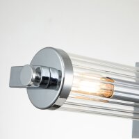 Lampe de salle de bain murale métal verre L : 69,1...