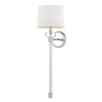 Applique Métal Tissu H : 67,6 cm en nickel poli blanc