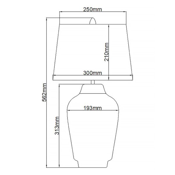 Lampe de table noir argent 56,2 cm de haut E27 céramique tissu
