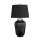 Lampe de table noir argent 56,2 cm de haut E27 céramique tissu