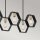 Suspension en métal L : 101,6 cm réglable en hauteur Noir Or