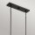 Suspension en métal L : 101,6 cm réglable en hauteur Noir Or