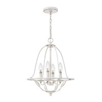 Lustre Shabby Chic blanc métal H : max. 307,5 cm...