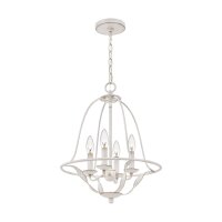 Lustre Shabby Chic blanc métal H : max. 307,5 cm...