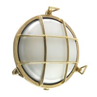 Lampe de cave verre laiton véritable E27 IP64...