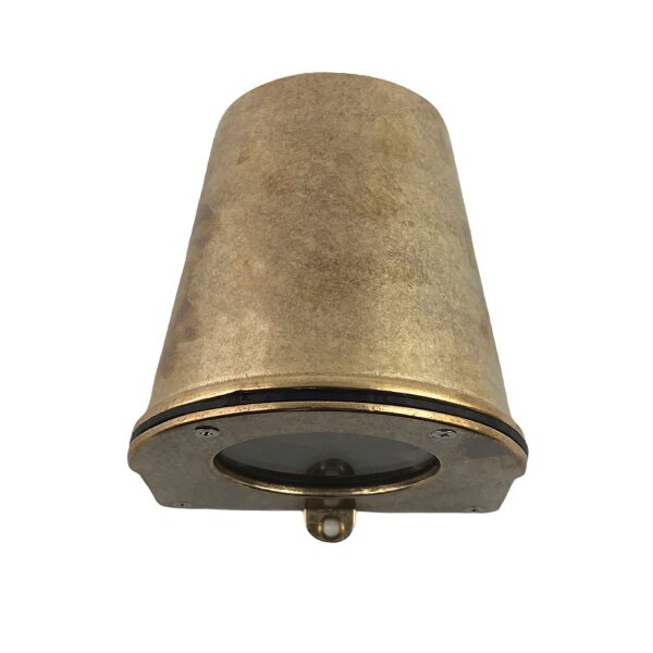 Lampe dextérieur murale laiton verre GU10 IP54 H : 10 cm Downlight