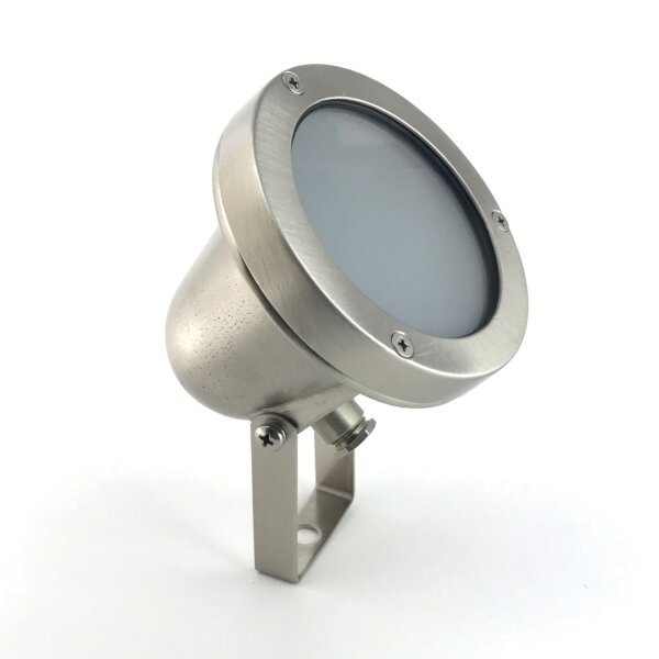 Petite lampe dextérieur orientable laiton verre GU10 IP64 Ø 9,5 cm