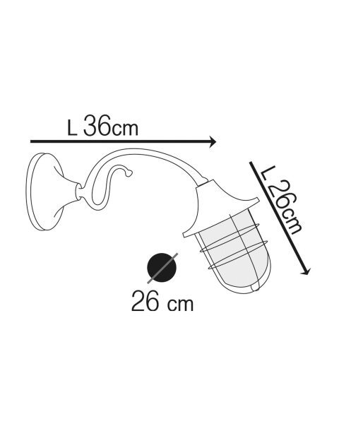 Applique murale extérieure laiton verre E27 IP44 Maritim IOLAS