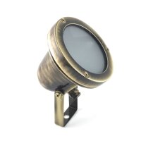 Lampe de sol extérieure orientable laiton verre...
