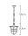 Suspension extérieure laiton verre strié H : max. 75 cm Maritim