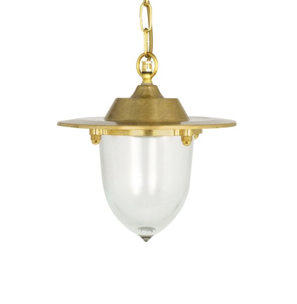 Lampe à suspendre dextérieur laiton verre D : 25 cm rond IP44 E27
