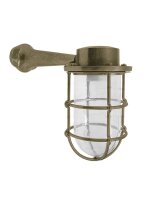 Applique murale extérieure verre laiton E27 IP44 H...