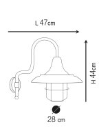 Lampe dextérieur murale laiton véritable...