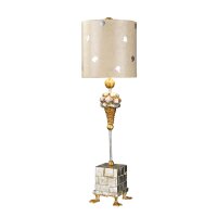Lampe de table AMIN feuille dargent 102cm Ø23cm...