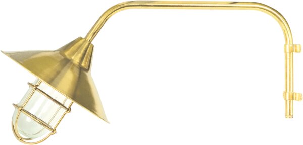 Lampe dextérieur mur laiton massif verre largeur 26 cm IP44