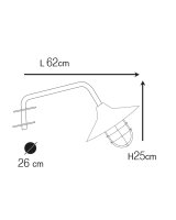 Lampe dextérieur mur laiton massif verre largeur...