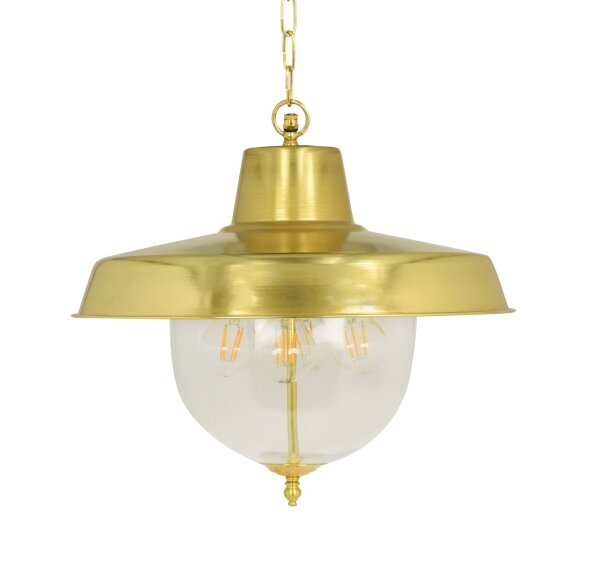 Lampe dextérieur laiton véritable verre E27 IP43 Ø 41 cm rond