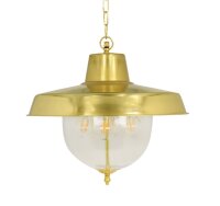 Lampe dextérieur laiton véritable verre E27...