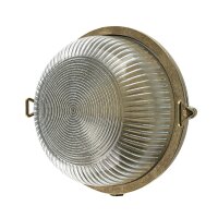 Lampe dext&eacute;rieur mur verre laiton massif E27 IP64...