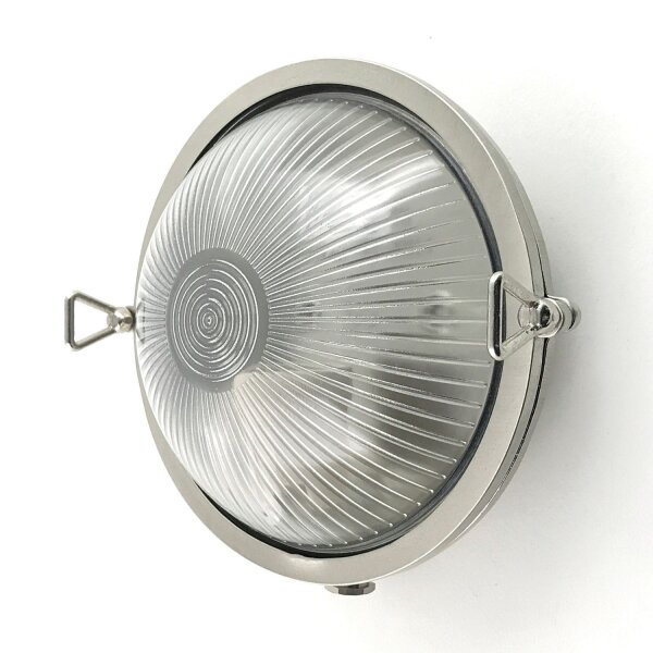 Lampe dextérieur murale laiton verre cannelé D : 17,5 cm rond Maritim