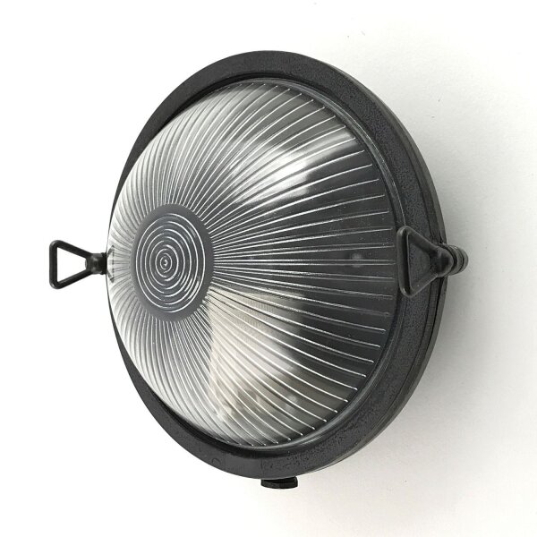 Lampe de cave laiton véritable verre E27 IP64 ronde Ø 17,5 cm