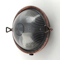 Applique extérieure laiton massif verre E27 IP64...