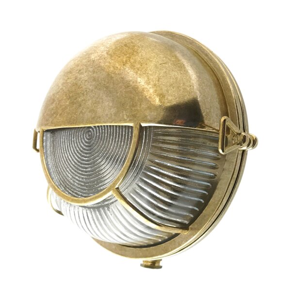 Lampe dextérieur murale laiton véritable verre E27 IP64 en laiton