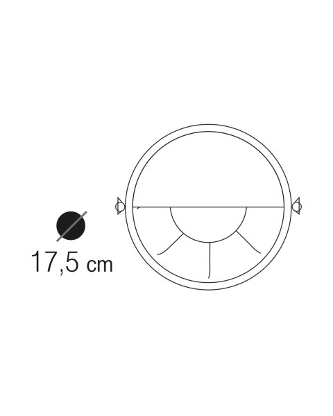 Lampe dextérieur murale laiton véritable verre E27 IP64 en laiton