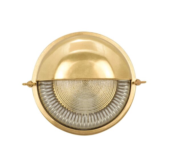 Lampe de cave laiton verre rond Ø 17,5 cm IP64 E27