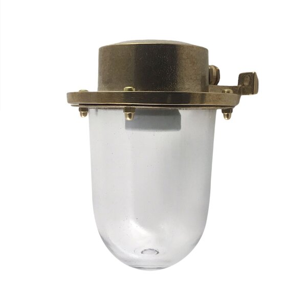 Lampe dextérieur murale verre laiton véritable E27 IP64 H : 18 cm petite