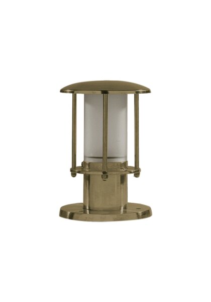 Lampe de socle verre laiton E14 IP53 H : 22 cm petite