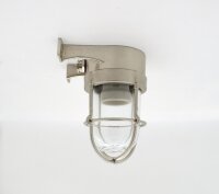 Lampe dext&eacute;rieur mur laiton massif verre E27 IP64...