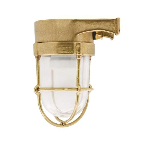 Lampe dextérieur murale laiton véritable verre H : 16,5 cm IP64 E27